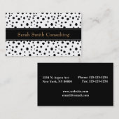 Black Polka Dot Visitekaartje (Voorkant / Achterkant)