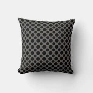 Black Polka Dots Big and Small Pillow Kussen