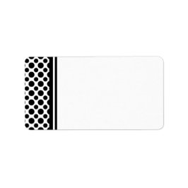 Black Polka Dots Blank Address Label Sjabloon