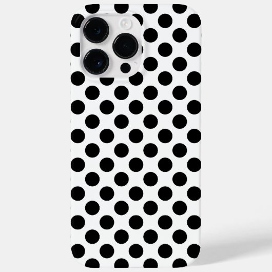 Black Polka Dots Case-Mate iPhone Case (Achterkant)