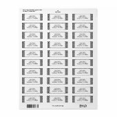 Black Polka Dots Custom Return Label (Full Sheet)