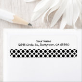 Black Polka Dots Custom Return Label (Insitu)