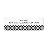 Black Polka Dots Custom Return Label (Voorkant)