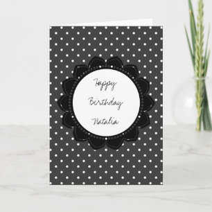 Black Polka Dots Kaart