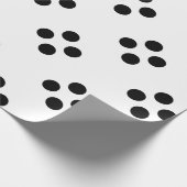 Black Polka Dots Large Geometric Pattern White Wra Cadeaupapier (Hoek)