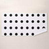 Black Polka Dots Pattern Badhanddoek (Badhanddoek)