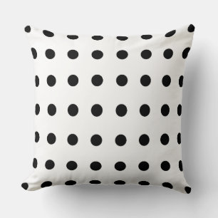 Black Polka Dots Pattern Kussen