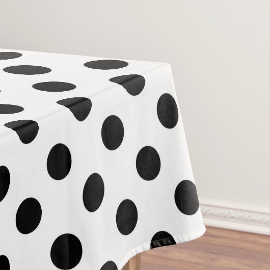 Black Polka Dots Tafelkleed (Voorbeeld)