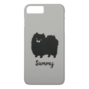 Black Pomeranian Cute Dog Custom iPhone 8 Plus / 7 Plus Hoesje