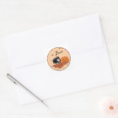 Black Pomeranian Halloween Vierkante Sticker (Envelop)