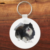 Black Pomeranian Sleutelhanger (Voorkant)