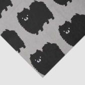 Black Pomeranians Pattern | Kute fluffy Dog Tissuepapier (Detail)