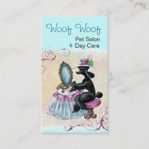 Black Poodle Boudoir Visitekaartjes