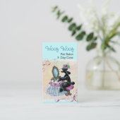 Black Poodle Boudoir Visitekaartjes (Staand voorkant)