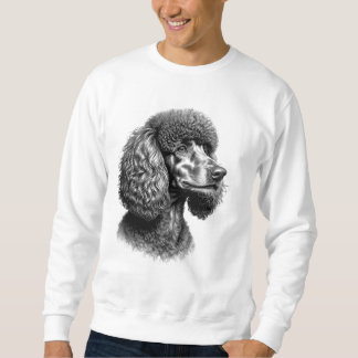 Black Poodle Dog Art Men’s Sweatshirt