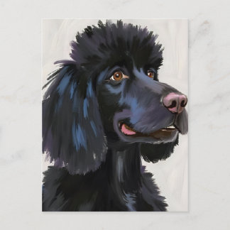 Black Poodle | Dog Watercolor Pet Briefkaart
