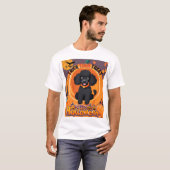 Black Poodle Halloween T-shirt (Voorkant volledig)