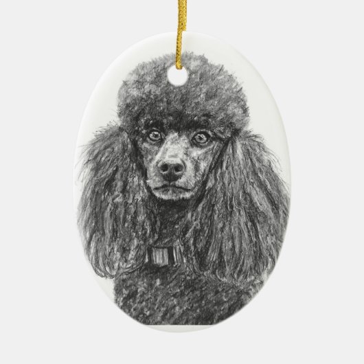 Black Poodle Ornament (Voorkant)