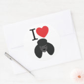 Black Poodle Stickers (Envelop)