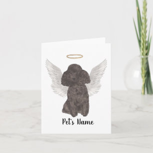 Black Poodle Sympathy Memorial Kaart