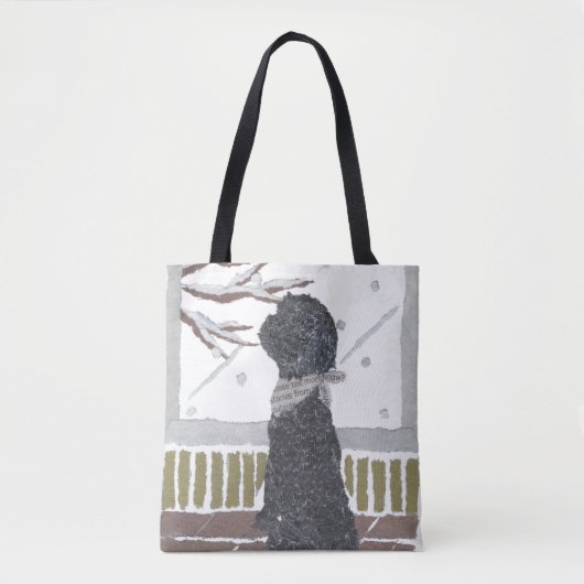 Black Poodle Tote Bag (Voorkant)