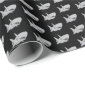 Black Pool Party Strand Verjaardag Haai Cadeaupapier (Rol Hoek)