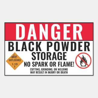 Black Powder Storage Sticker