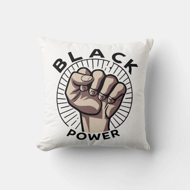 Black Power Afrocentric Kussen (Voorkant)