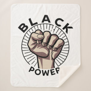 Black Power Afrocentric Sherpa Deken