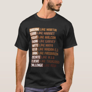 Black Power Geschiedenis Maand African American Pr T-shirt