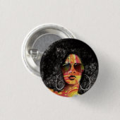 Black power ronde button 3,2 cm (Voorkant /achterkant)