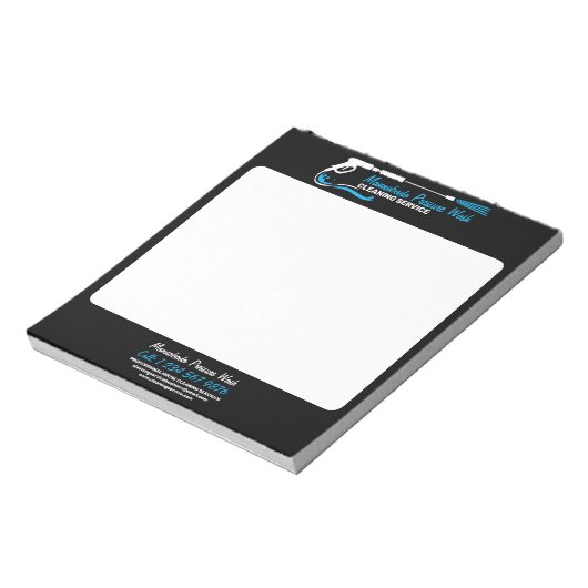 Black Pressure Power Washing Professional Clean Notitieblok (Gedraaid)