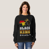 Black Pride King Definition African Plus Size Gra Trui (Voorkant volledig)