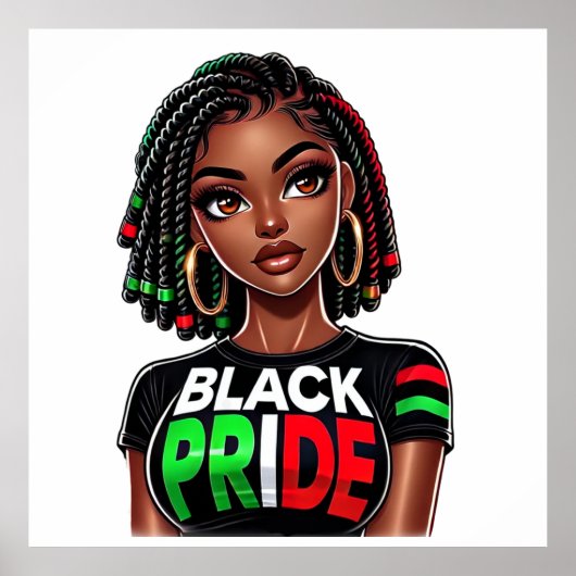 Black Pride Lady Poster (Voorkant)