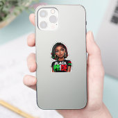 Black Pride Lady Sticker (Telefoon)