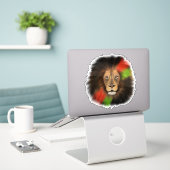 Black Pride Lion Red Green Unity oerwoud Cat King Sticker (Laptop op bureau)