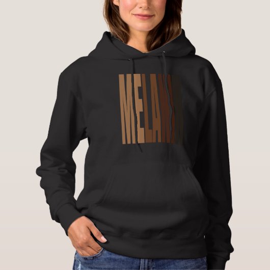Black Pride Melanin Afro Queens King Hoodie (Voorkant)