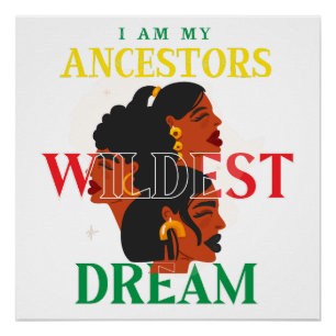 Black Pride-Shirt Ik ben een zwarte geschiedenis Perfect Poster