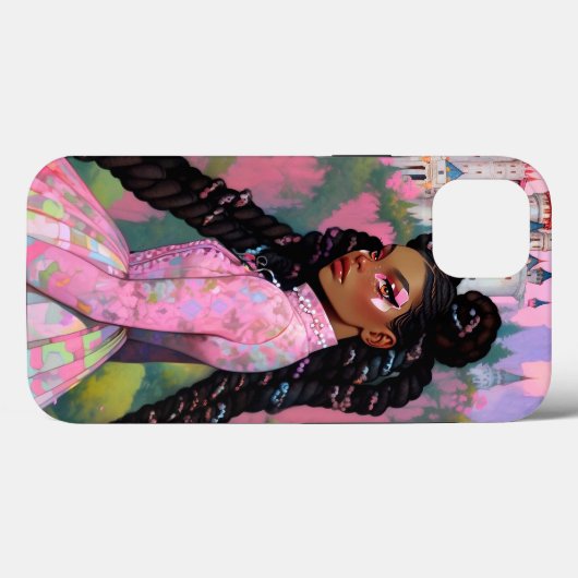 Black Princess Fantasy Kunst Case-Mate iPhone Case (Achterkant (horizontaal))