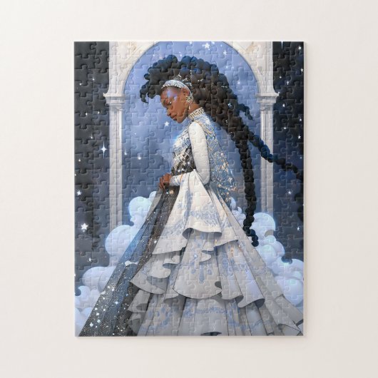 Black Princess Fantasy Kunst Legpuzzel (Verticaal)