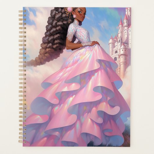 Black Princess Fantasy Kunst Planner (Voorkant)