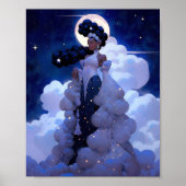 Black Princess Fantasy Kunst Poster (Voorkant)