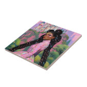 Black Princess Fantasy Kunst Tegeltje (Zijkant)