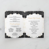 Black Princess Floral Quinceañera Programme (Intérieur)