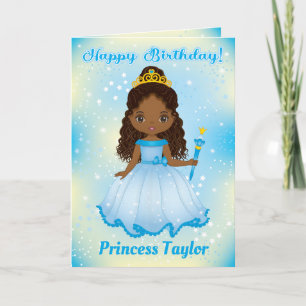 Black Princess Happy Birthday-kaart   Een leeftijd Kaart
