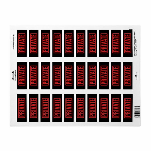 Black Private Etiket (Full Sheet)