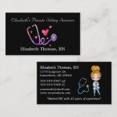 Black Private Sitting Visitekaartje (Voorkant / Achterkant)