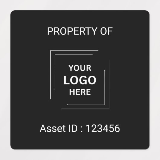 Black Professional Aangepaste Asset-ID Zakelijke L Labels (Design 1)