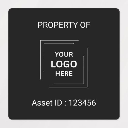 Black Professional Aangepaste Asset-ID Zakelijke L Labels (Design 2)