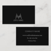 Black Professional Elegant Visitekaartjes (Voorkant / Achterkant)